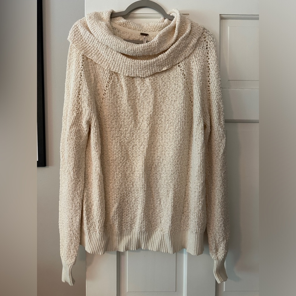 Free People Cowl Neck Long Sleeve Sweater